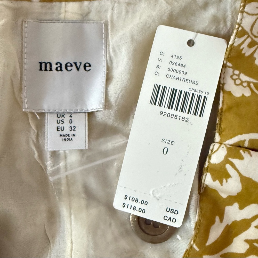Maeve Anthropologie Pleated Poplin‎ Shorts Size 0 - Picture 11 of 13